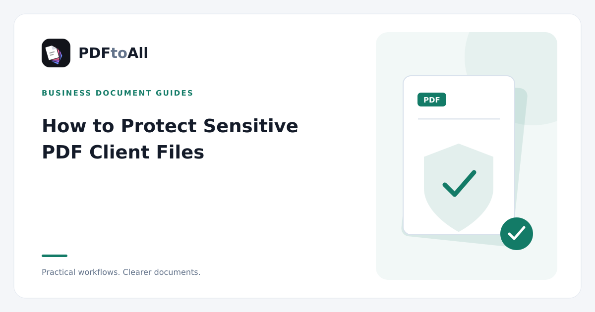 Document workflow illustration: How to Protect Sensitive PDF Client Files